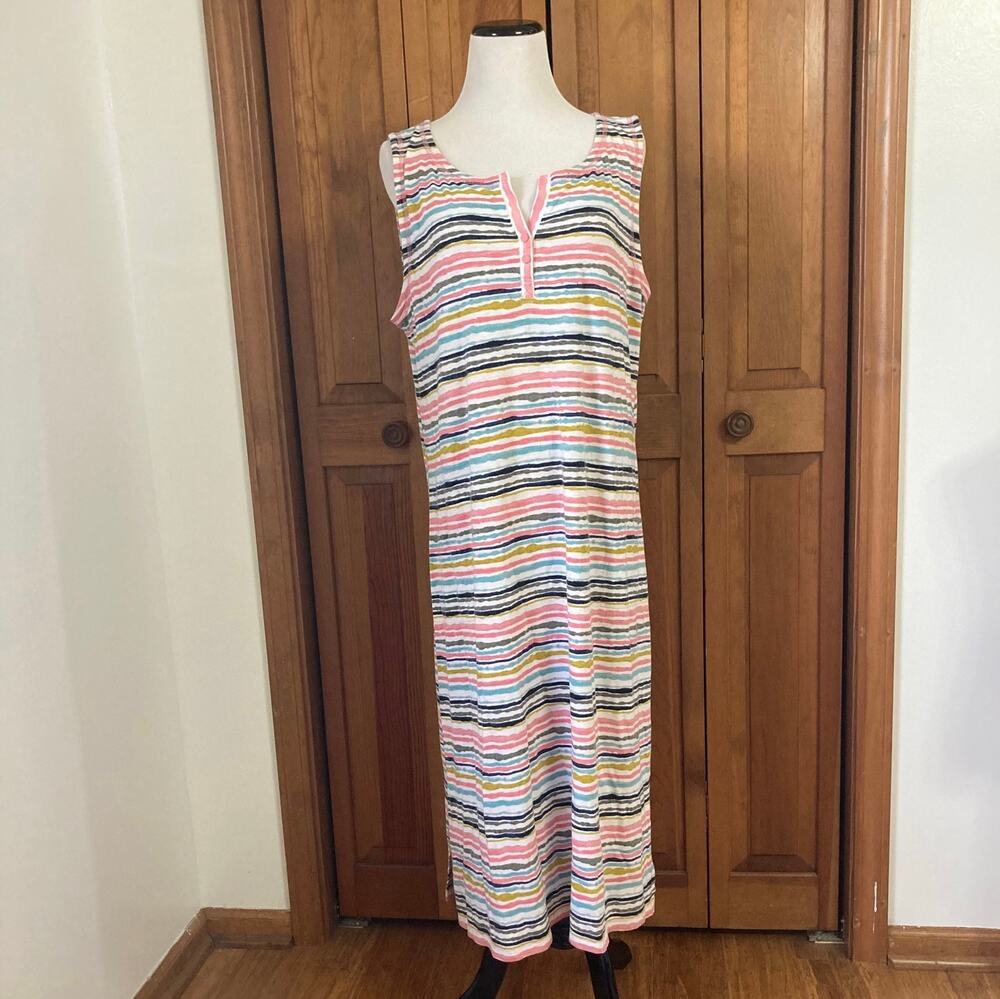 Talbots Striped Knit Pullover Dress, Size XL